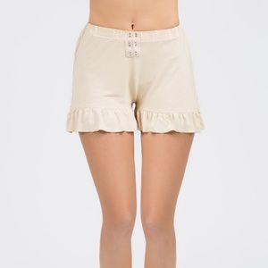 Ruffle trim shorts